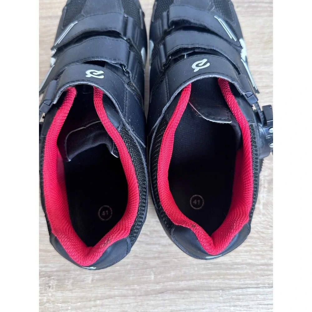 Peloton Cycling Shoes Black White Red EU 41 Indoor Spin Bike Cleats Included